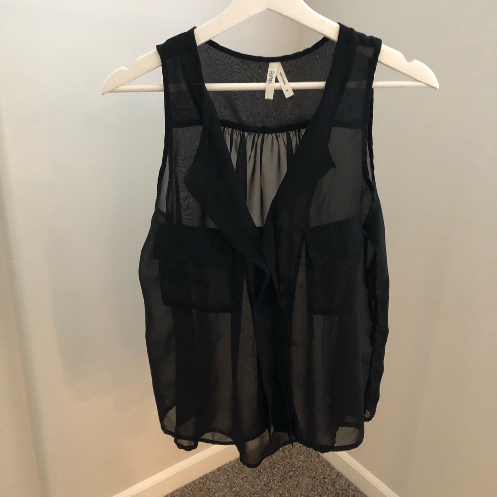 Black Sheer tank top
